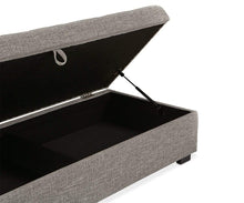 Load image into Gallery viewer, Mirak Storage Ottoman - Light Brown
